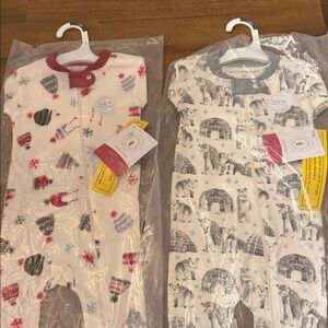 Burt's Bees Kids Pajama Set - Red and Gray Patterns